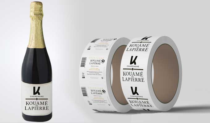 Etiquettes vins personnalisées en planche/rouleau
