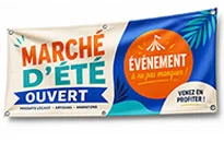 Banderoles publicitaires et bâches imprimées personnalisées